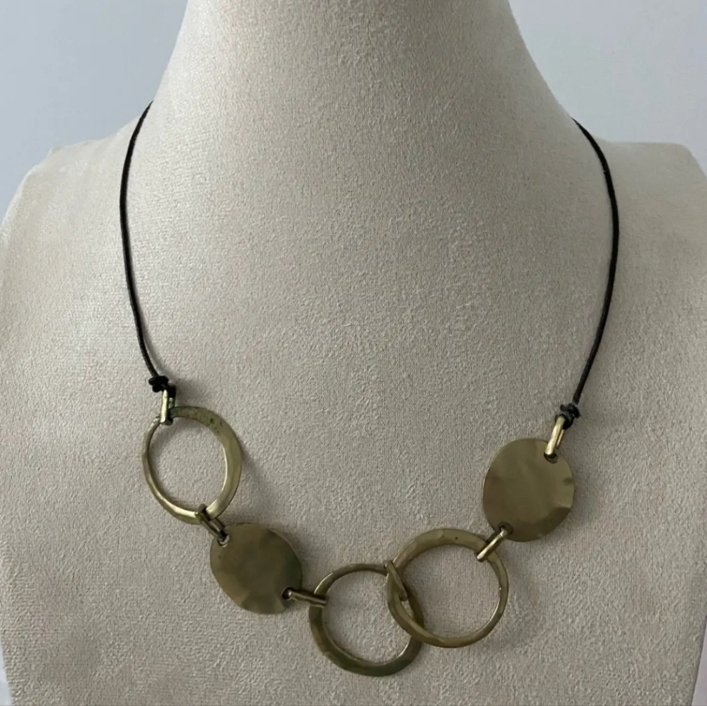 Kenneth Cole | gold tone statement necklace